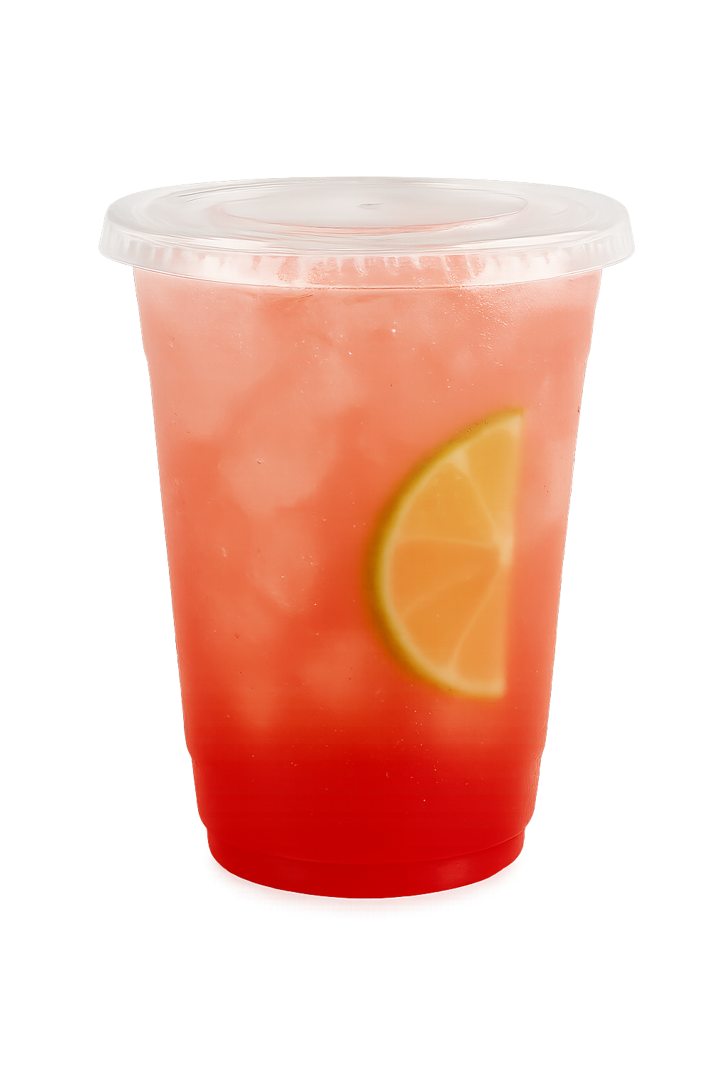 Red lemonade with a fresh orange slice